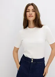 Ribbestrikket topp i myk viskosemiks, bonprix
