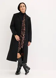 Lang kåpe i ull-stil, bonprix