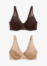 Bøyle-BH med glanseffekt (2-pack), bonprix