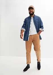 Denimskjorte i 100% bomull, bonprix