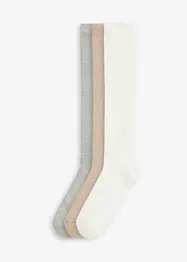 Termo-knestrømper  med myk frotté på innsiden (3-pack), bonprix