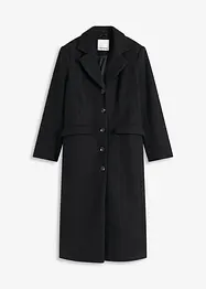 Kåpe i ull-look og maxi-lengde, bonprix
