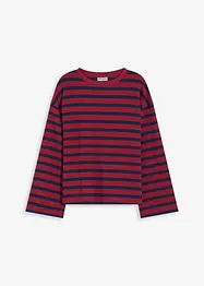 Stripemønstret topp i økologisk bomull, bonprix