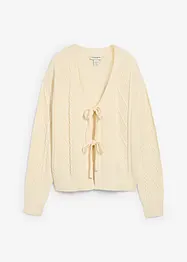 Cardigan med knyting, bonprix