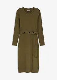 Midikjole i bomull med elastan, bonprix