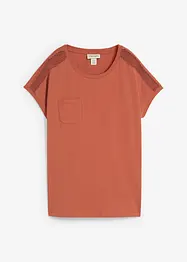 Ledig topp med blonder, bonprix
