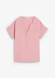 Kortermet bluse i musselin, bonprix