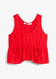 Blusetopp i luftig linmiks, bonprix