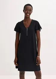 Trikotkjole med chiffonermer, bonprix