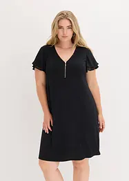 Trikotkjole med chiffonermer, bonprix