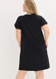 Trikotkjole med chiffonermer, bonprix