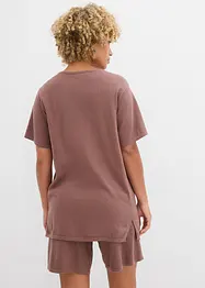 Finstrikket topp med lin, bonprix