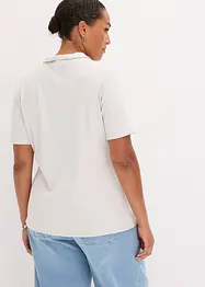 Poloskjorte i viskosemiks, bonprix