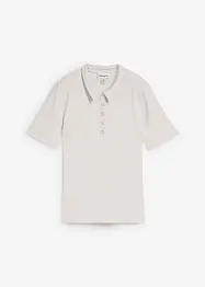 Poloskjorte i viskosemiks, bonprix