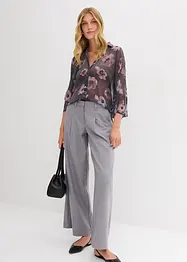 Oversized skjorte i luftig chiffon, bonprix