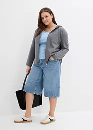Sweatjakke med hette av myk scuba, bonprix
