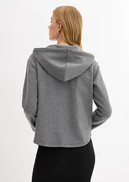 Sweatjakke med hette av myk scuba, bonprix