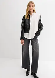 Skjortebluse av myk viskose, bonprix