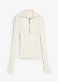 Ribbestrikket topp i myk viskosemiks, bonprix