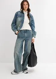 Ribbestrikket topp i myk viskosemiks, bonprix