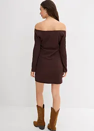 Off shoulder-kjole i strukturert krepp, bonprix