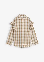 Skjortebluse med volanger, bonprix