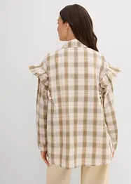 Skjortebluse med volanger, bonprix
