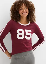 Langermet topp i lett jersey, bonprix