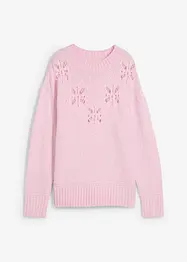 Grovstrikket genser i myk garnmiks med ull, bonprix