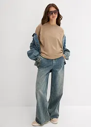 Oversized topp i 100% økologisk bomull, bonprix