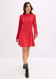 Minikjole i A-modell med trompetermer, bonprix