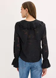Lett transparent chiffonbluse, bonprix