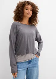 Singlet og langermet topp (sett i 2 deler) av jersey, bonprix