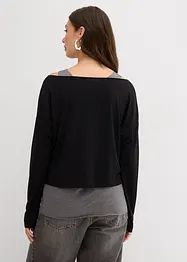 Singlet og langermet topp (sett i 2 deler) av jersey, bonprix