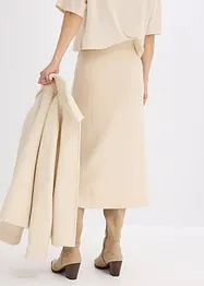 Strikket skjørt i utskrådd modell, bonprix