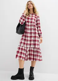 Midikjole i flanell, bonprix