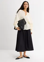 Bluse i viskosemiks med lett glans, bonprix