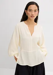 Bluse i viskosemiks med lett glans, bonprix