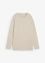 Lang sweatshirt i strikket look, bonprix