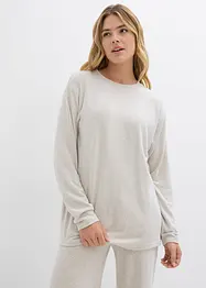 Lang sweatshirt i strikket look, bonprix