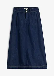 Midiskjørt i denim, bonprix