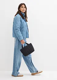 Vattert jakke i denim, bonprix