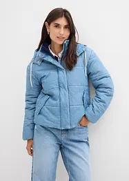Vattert jakke i denim, bonprix