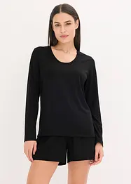 Loungewear-kort pyjamas i lett, mykt materiale, bonprix