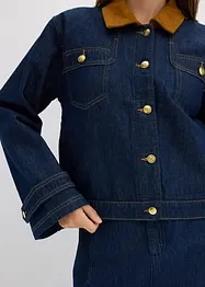 Jeansjakke med cordkrage, bonprix