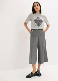 Kortermet topp med paljetter og print, bonprix