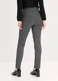 Vid jacquard slip on-bukse med lukningsdetalj, bonprix