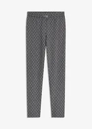 Vid jacquard slip on-bukse med lukningsdetalj, bonprix