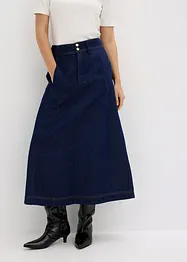 Midiskjørt i denim, bonprix