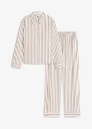 Loungewear-kosedress i vevd bomull, oversized, bonprix